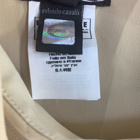 Just Cavalli Formal dress Sz 40 Small Nude Evening Party One Shoulder Draped - Picture 6 of 16